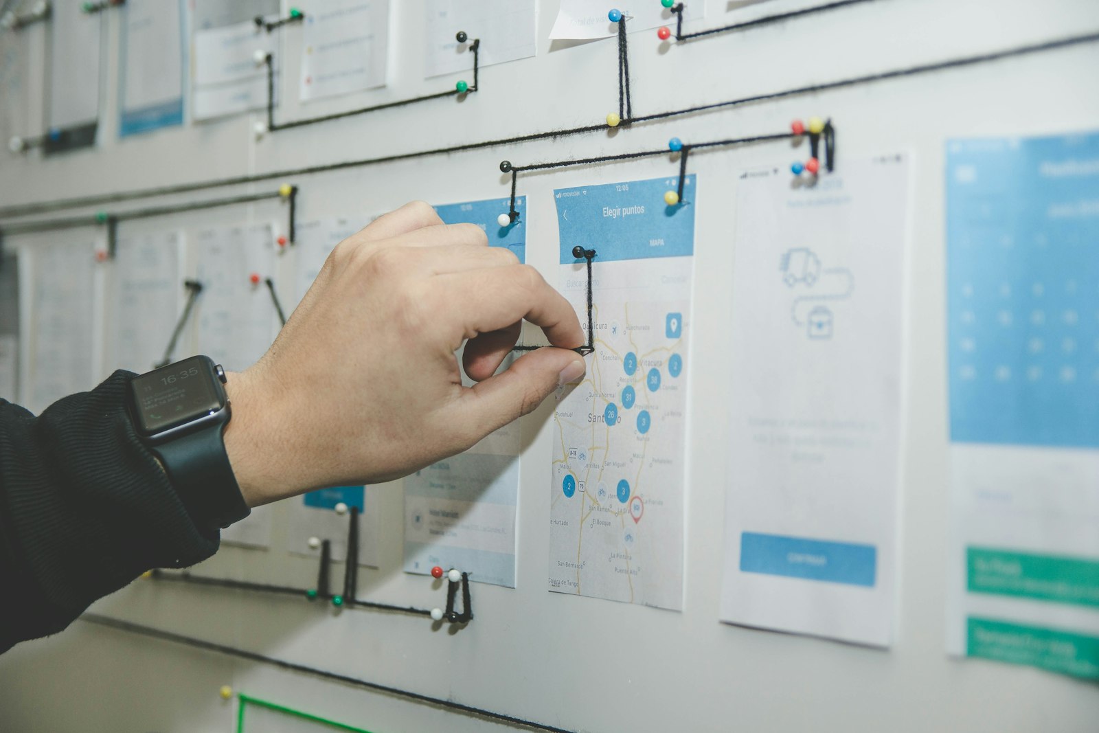 Designer working on a website layout